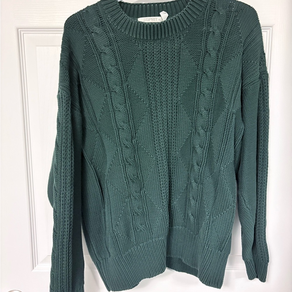 Esprit Green Cable Knit Sweater